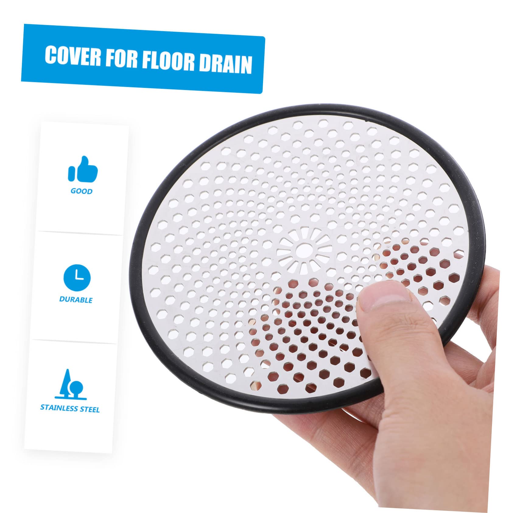 Mikikit 3 Pezzi Di Scarico Della Doccia Raccoglicapelli Raccoglicapelli Scarico Copriscarico Per Bagno Copriscarico in Acciaio Inox Filtro Con Foro Esagonale