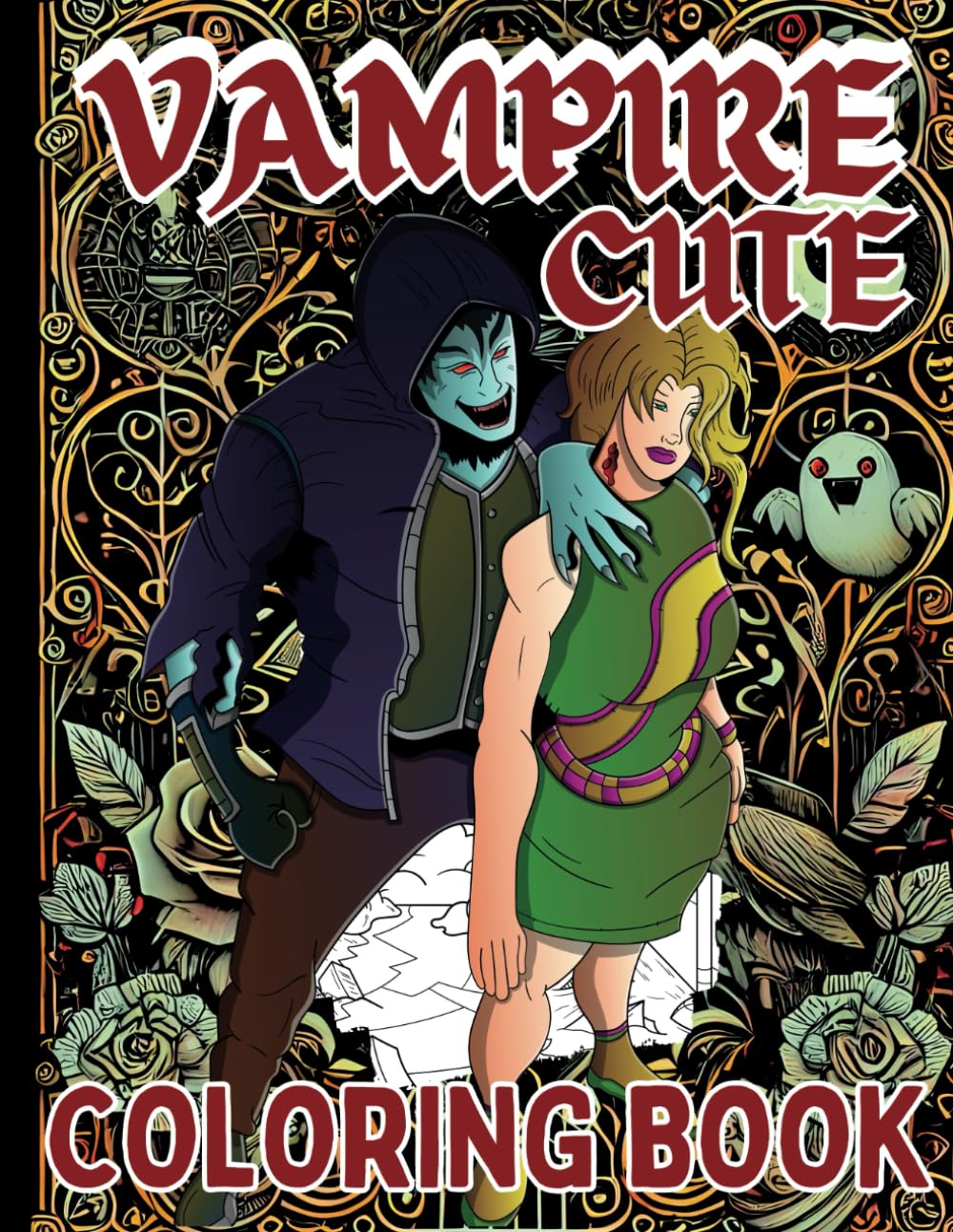 Cute Vampire Coloring Book: 30 Fun Illustrations for Teens, Adults and Vampire Lovers