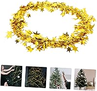 Vista 7 de NOLITOY Guirnaldas de estrellas de oropel para árbol de Navidad, guirnalda de estrellas de Navidad, guirnaldas para guirnalda dorada, guirnalda