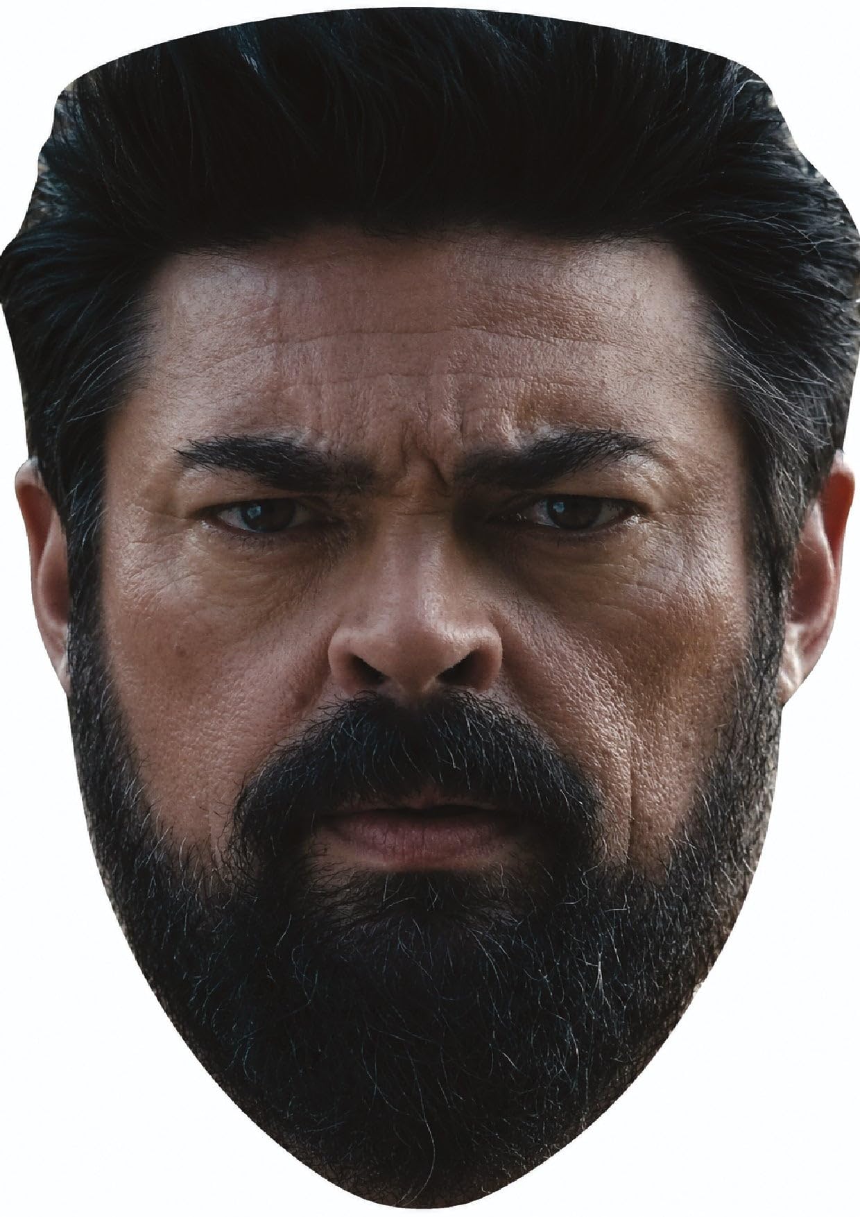 FoxyPrinting Billy Butcher Face Mask – TV Character Inspired Celebrity Card Face Mask – Fancy Dress Party Mask for Cosplay, Comic Con, Halloween, Photo Booth Props & Themed Events
