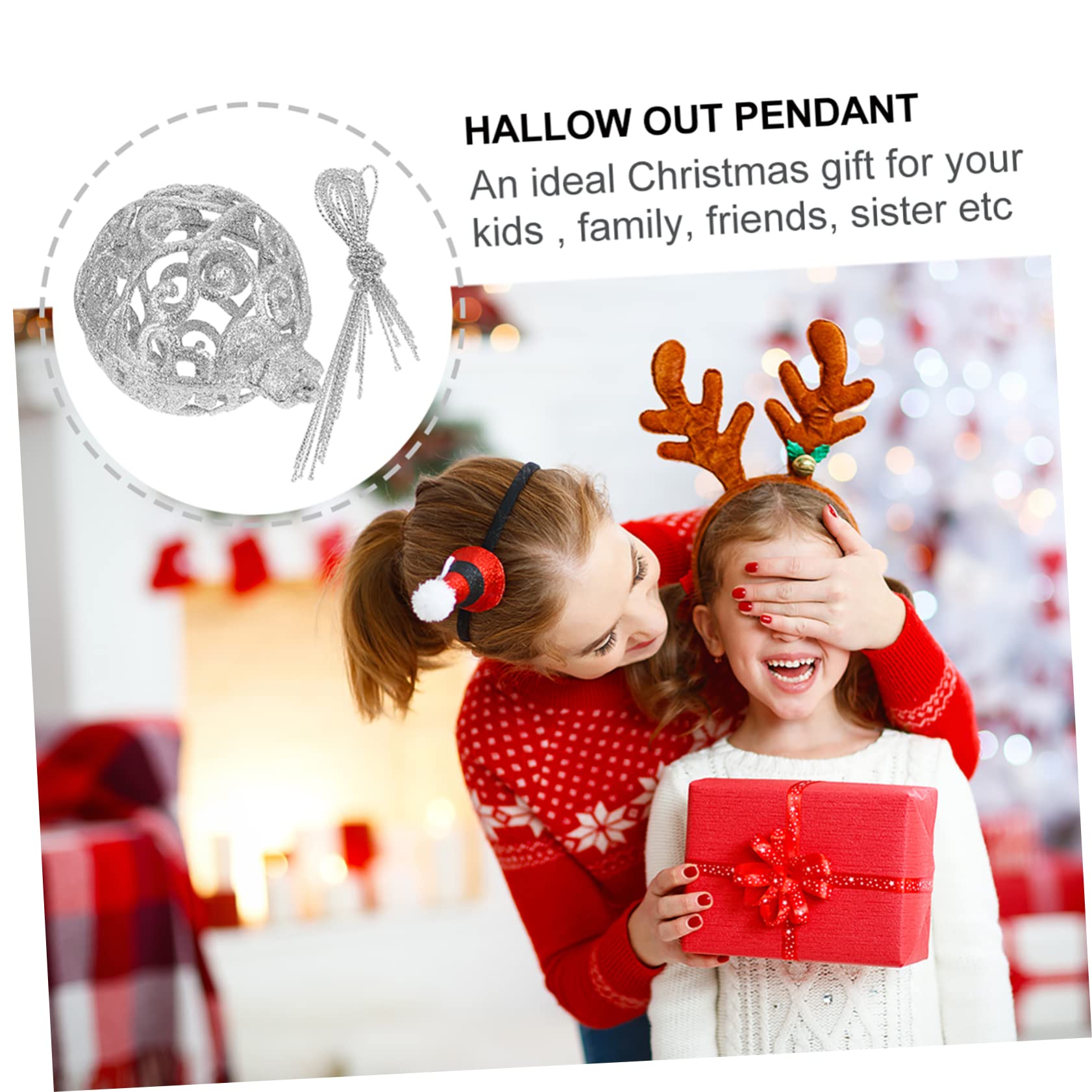 IMIKEYA 20 STK Hohle Kugel Weihnachtskugeln Halloween-Dekorationen im Freien Christbaumschmuck Christbaum anhänger Weihnachtsdekorationen Urlaubsdekoration Weihnachtsschmuck PVC