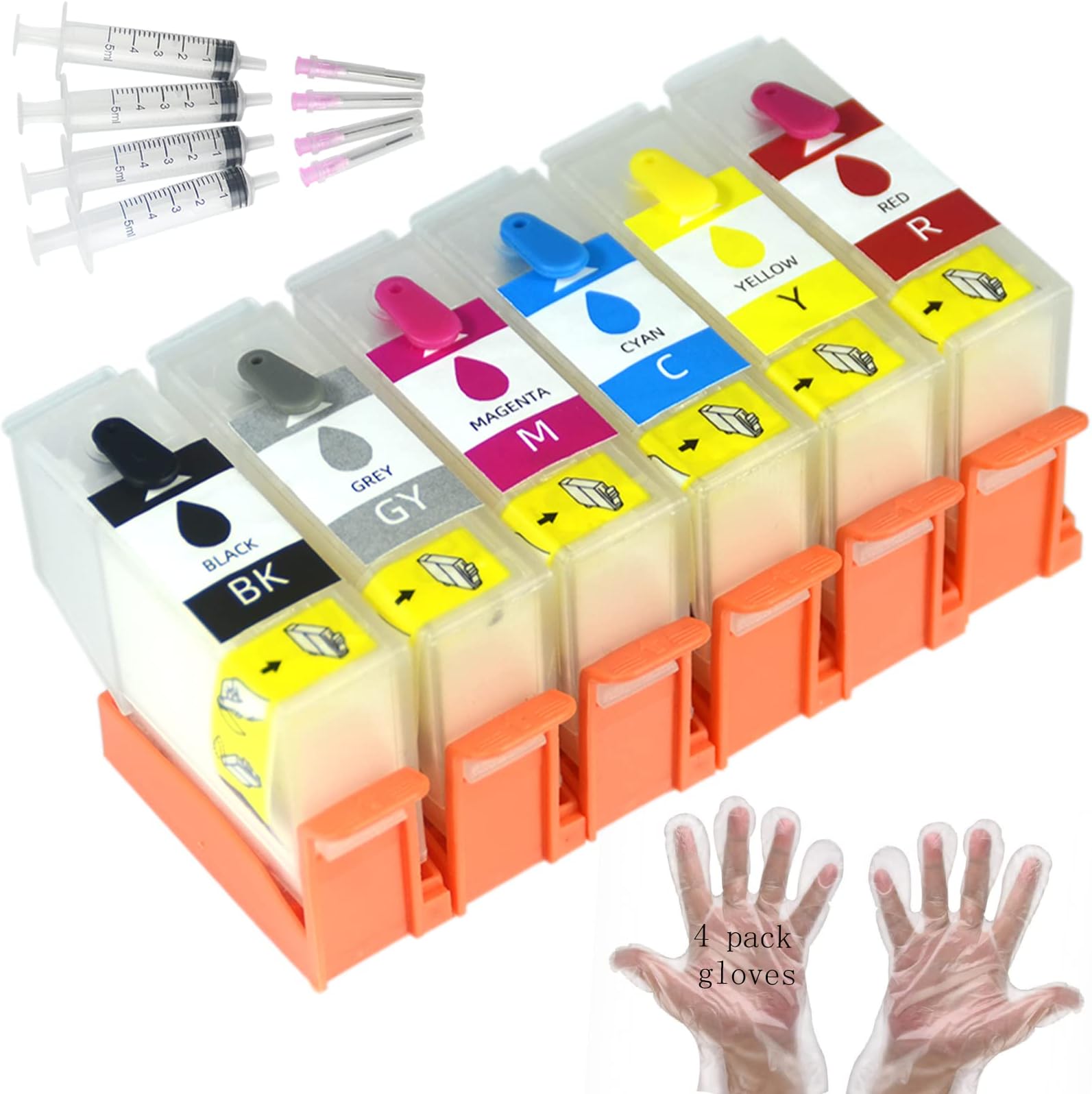 312XL No Chip Refill Ink Cartridges for XP-15000 XP-15010 XP-15080 Remanufactured Sublimation Ink Cartridges Without Chip & Ink for XP15000 Printer
