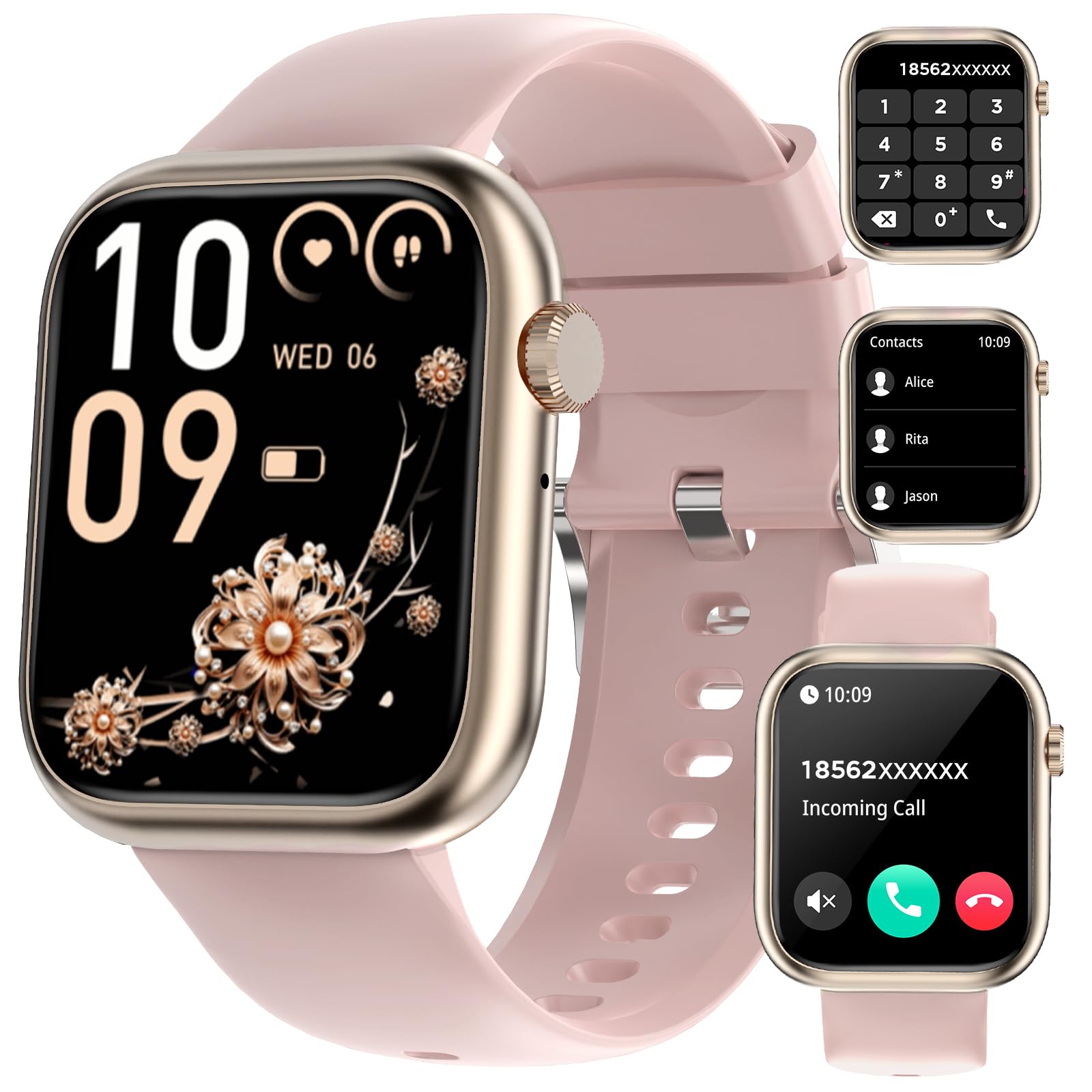 Efolen Smart Watch Women Men, 1.83" HD Smartwatch with Calls BLE5.2/Voice Assistant/120+ Sports/Sleep Monitor/Heart Rate Monitor, Waterproof IP67 Smart Watch for iOS Android