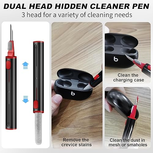 Miniatura 10 de MOLOVA Funda de silicona para Beats Studio Buds 2021 con bolígrafo limpio, antipérdida, a prueba de golpes, funda protectora para Beats Studio Bud,