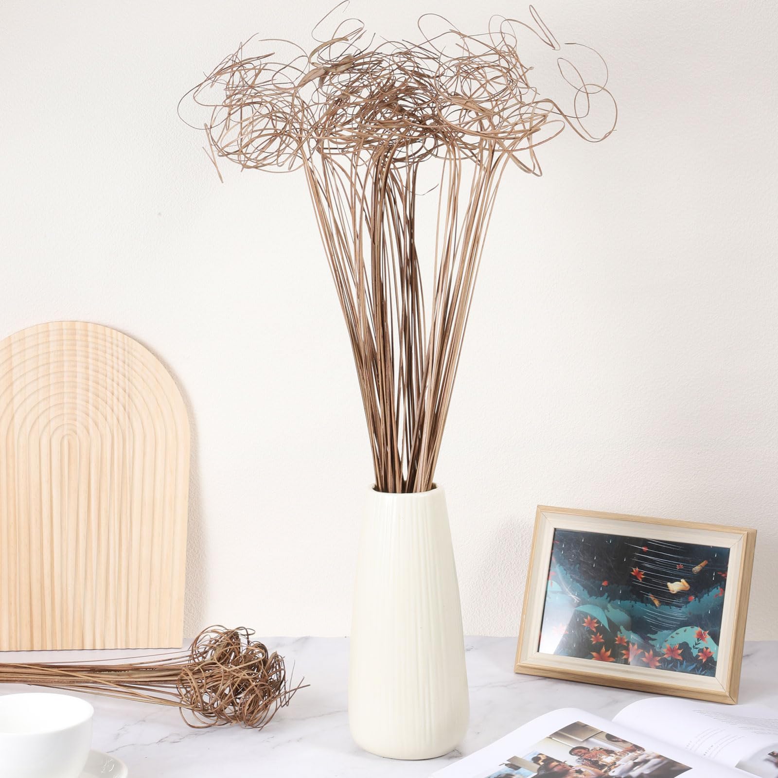 PATIKIL Ramo Arricciato, 60 Pz Rami di Salice Naturali Essiccati Rametti Alberi di Natale Ornamenti per Casa Cucina Matrimonio Fai da Te Artigianato Ghirlande Vasi Decor Regalo, Legno