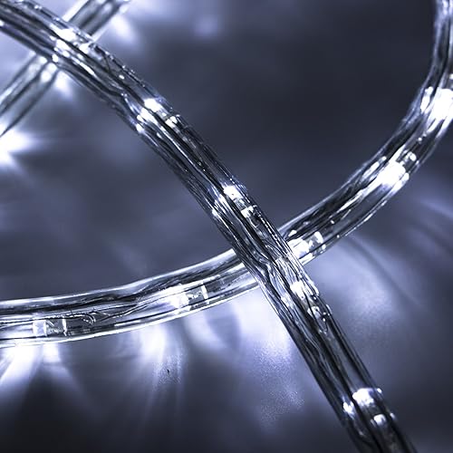 Vista 9 de WALCUT 100Ft 1080 LED PVC LED cuerda luz hogar enal aire libre Navidad decoración fiesta iluminación blanco fresco