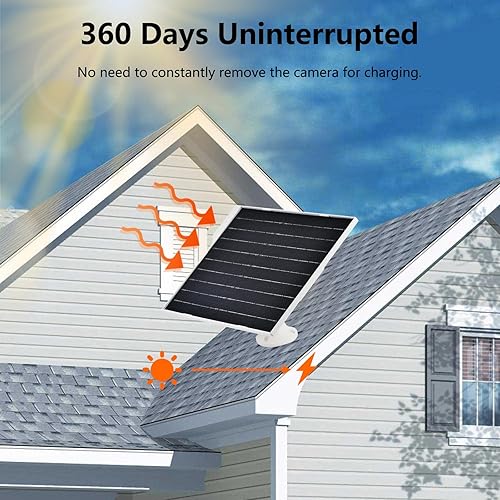 Miniatura 5 de Panel solar para cámara de seguridad 5V 9W, IP65 impermeable cámara SolarPanel con montaje ajustable de 360°, panel solar USB para cámara de