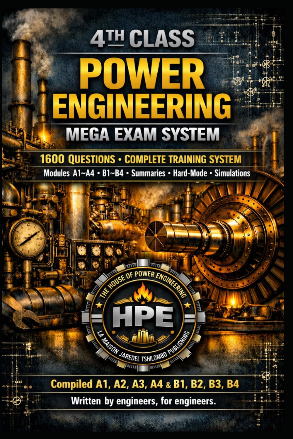4TH CLASS POWER ENGINEERING, MEGA EXAM SYSTEM, 1600 QUESTIONS • COMPLETE TRAINING SYSTEM: Modules A1–A4 • B1–B4 • Summaries • Hard‑Mode • Simulations, Complied A1, A2, A3, A4 & B1, B2, B3, B4