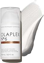 Olaplex No. 6 Bond Smoother, Leave-In Styling Hair Cream Treatment, Smooths, Conditions, & Strengthens, Frizz Control for Up to 72 Hours, For All Hair Types, 3.3 fl oz