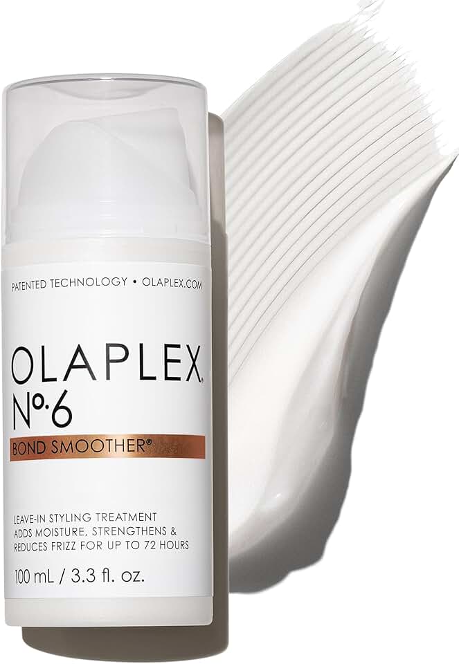Olaplex Nº. 6 Bond Smoother: Leave-In Styling Treatment | Smooths, Conditions, &amp; Strengthens | Frizz Control for Up to 72 Hours | For Coily, Curly, Straight, and Wavy, 100 mL / 3.3 Fl Oz