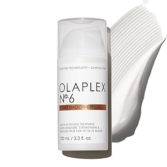 Olaplex No. 6 Bond Smoother, Leave-In Styling Hair Cream Treatment, Smooths, Conditions, & Strengthens, Frizz Control for Up to 72 Hours, For All Hair Types, 3.3 fl oz