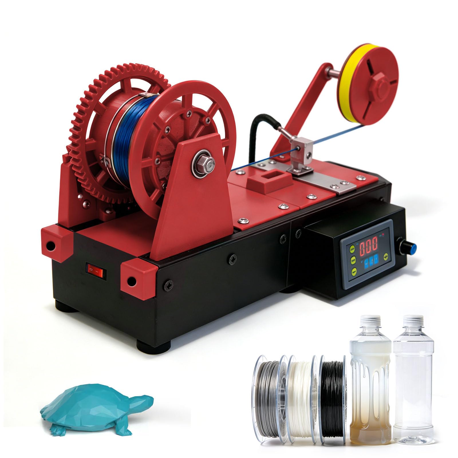 Pulpit Filament Maker z regulowaną prędkością i temperaturą, przekształca plastik w filament 1,75 mm do użytku domowego i klasowego