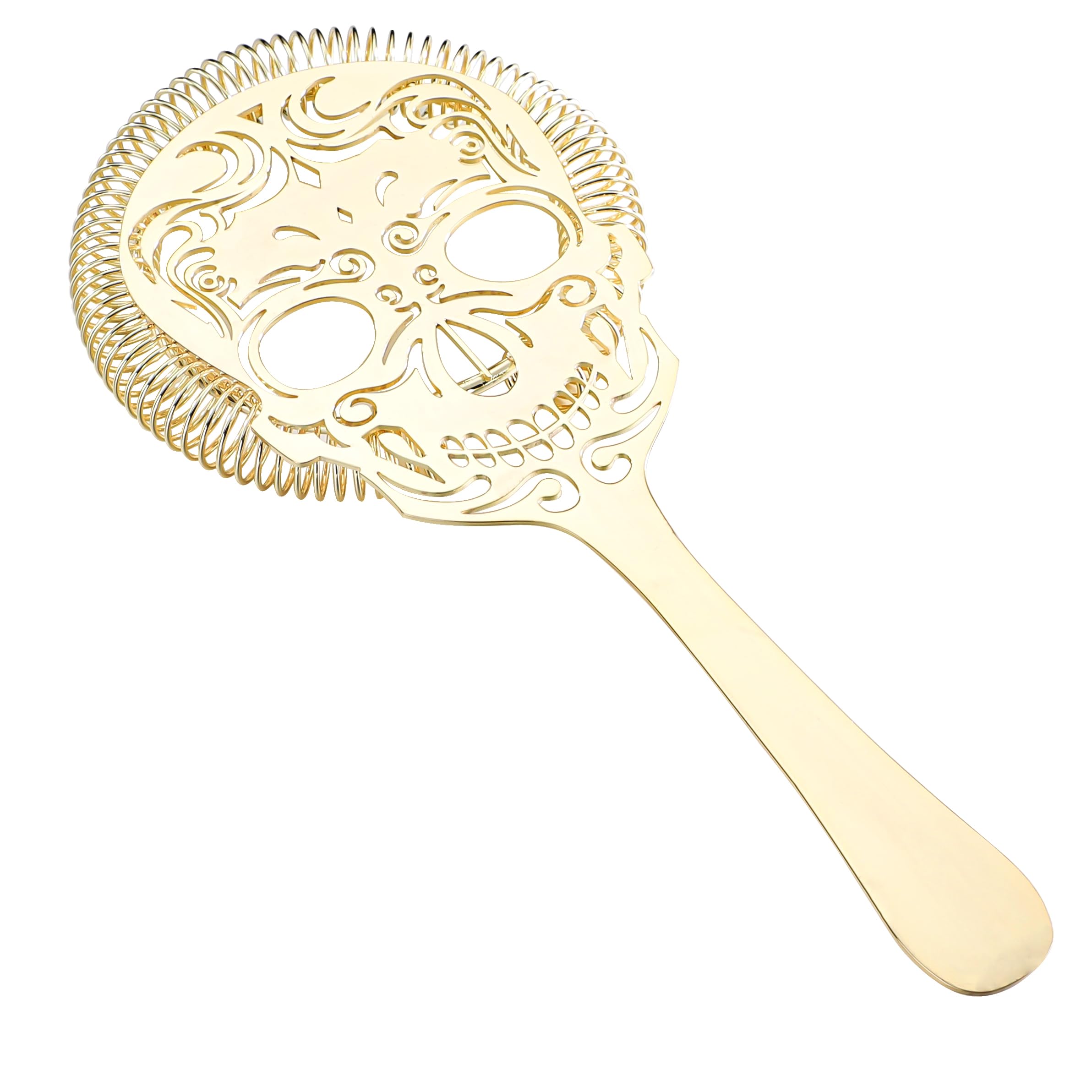 Juego de colador de cóctel de acero inoxidable, colador Hawthorne y colador de malla fina, juego de colador de bebidas dorado para bar, hogar y cocina 4