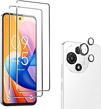 Heioloo 3 Pièces Verre Trempé pour TCL 60 R 5G, [2+1] Pièces Protection Écran et Caméra Arrière Protecteur, Dureté 9H, Sans Bulles,HD Anti-rayure Protection D'écran1