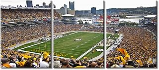 3 Panel Wall Art American Football Poster on Canvas Framed Art Paintings Steelers Sports Stadium Home Decor Modern Artwork Picture Giclee Print for Home Modern Decoration, 36