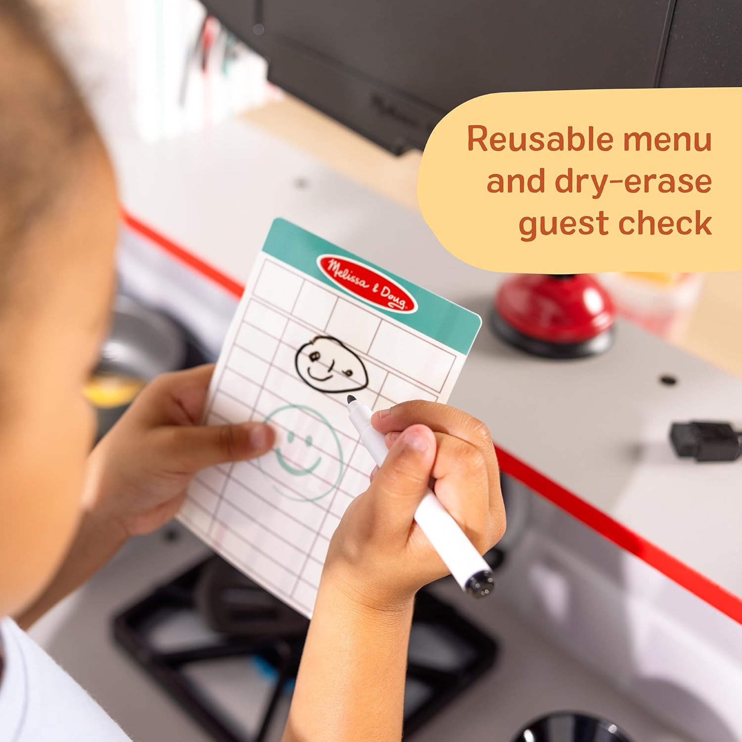 Melissa & Doug Star Diner Restaurant 41-Piece Play Set with Toy Food, Cookware & Play Kitchen Accessories, Preschool Learning Toys for Girls & Boys 3+ - Image 5