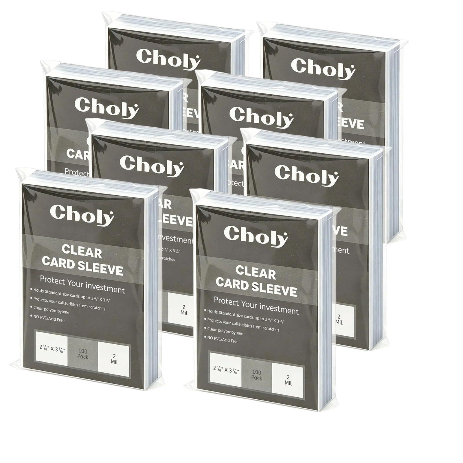 Yududu 800 Pcs Clear Card Sleeves, Standard Size Trading Card Sleeves