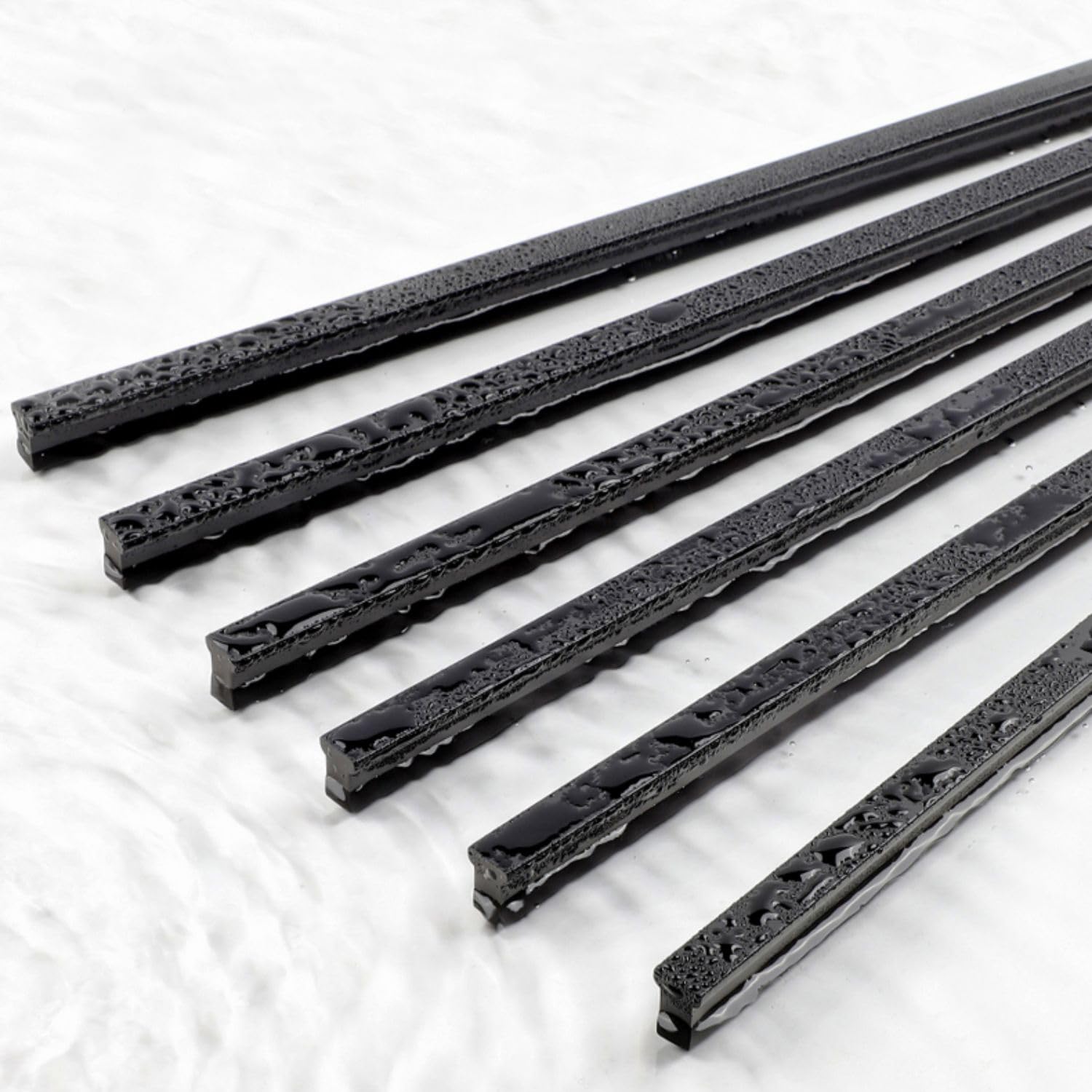 Griffe Möbel Schwarz Lang,2 Stück Schrankgriffe Modern Massive Aluminium | Eloxierte Oberfläche T-Zuggriffe Länge:148 - 1000 mm Schubladen Griffe 960mm/37.8in