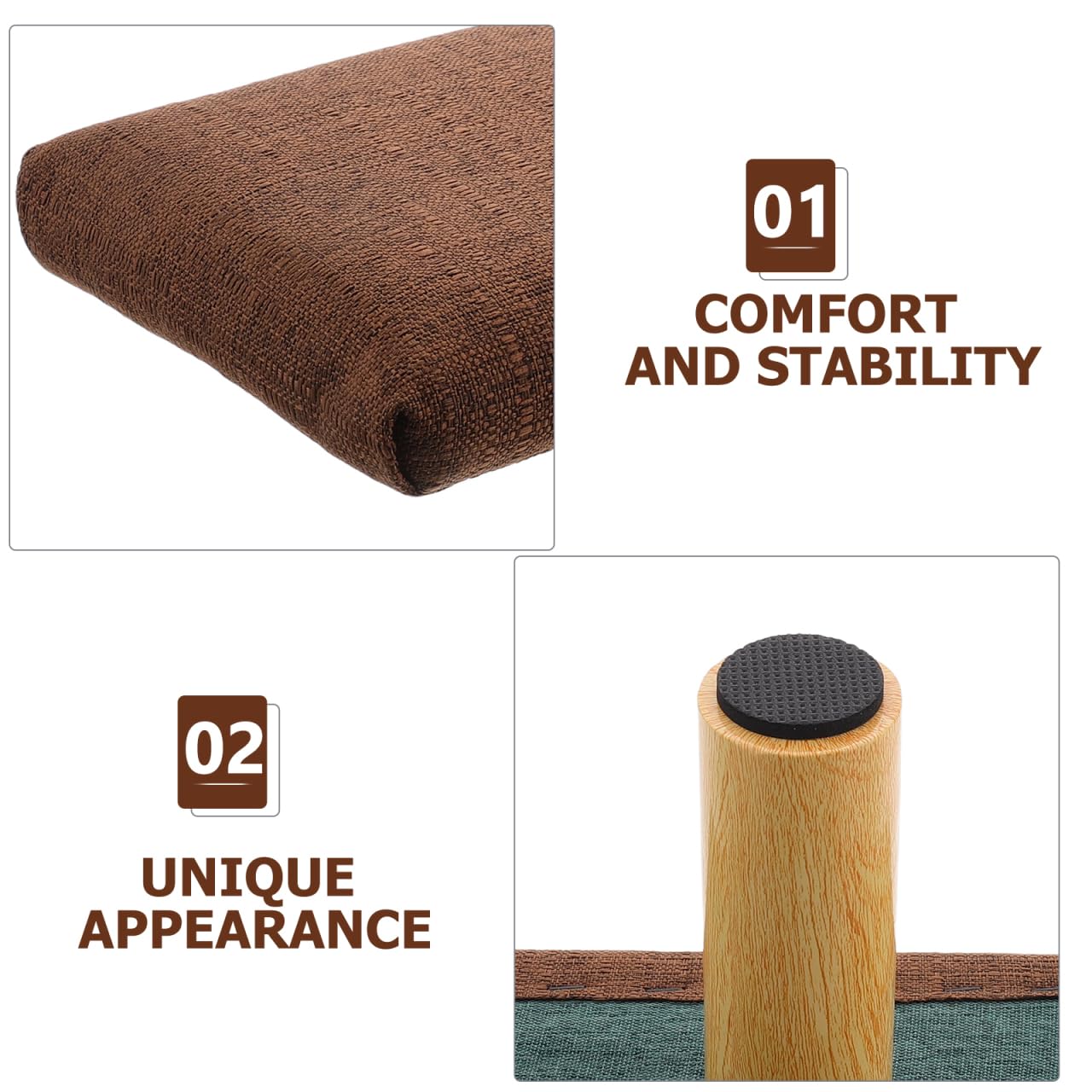 Meditationsbank Mit Kissen Dickem Polster Tragbarer Hölzerner Kniesitz Yoga Hocker aus Holz Für Yoga Gebete Und Gleichgewichtsübungen