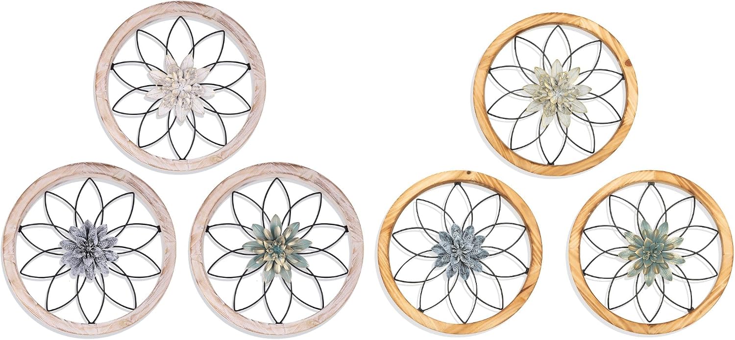 Amazon.com: FGstyle 3 Pieces White Farmhouse Wall Decor(11.8inch) and 3 ...