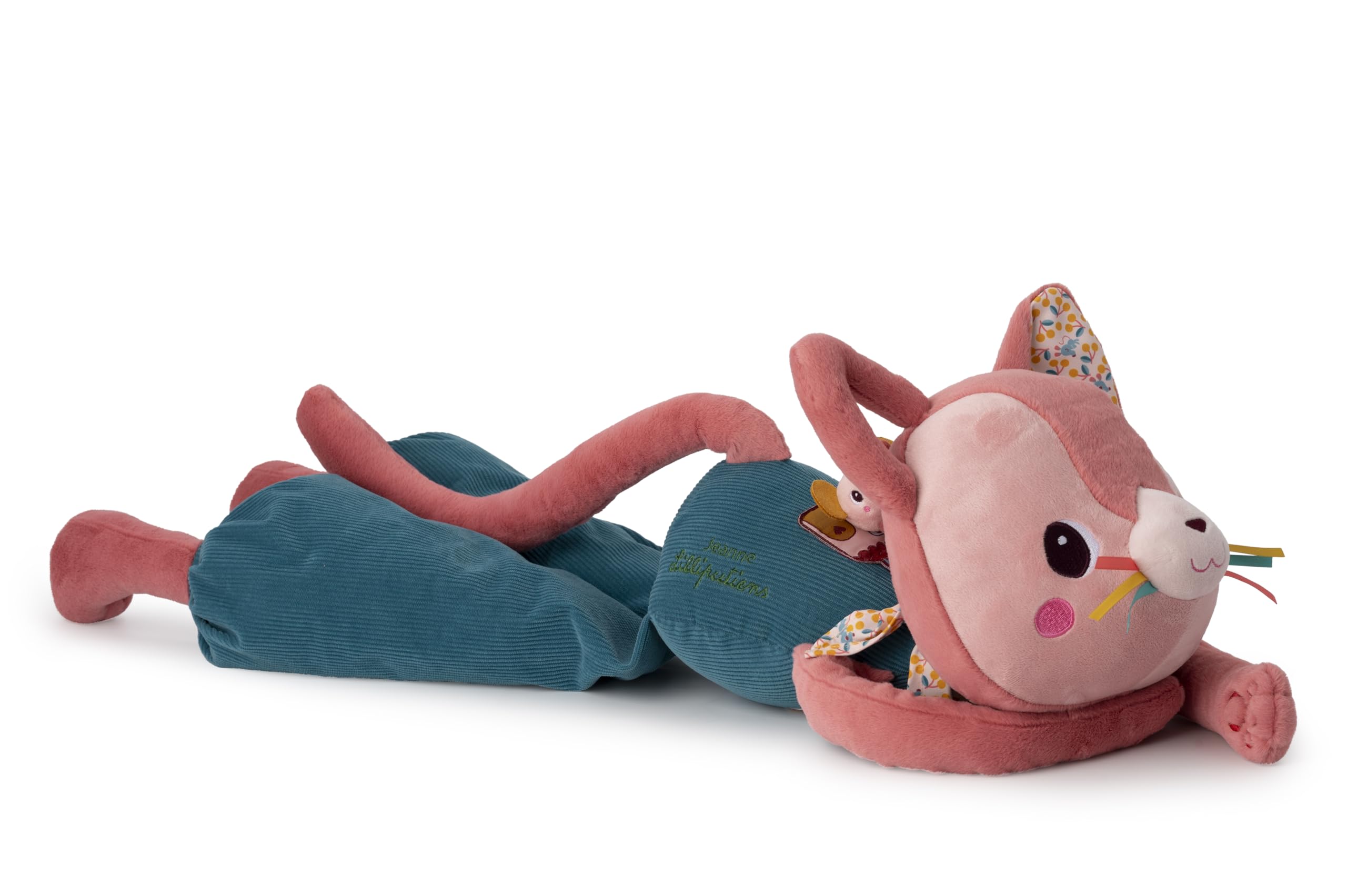 LILLIPUTIENS - Gatto di Peluche Maxi attività - Ideale per la Decorazione e Il Gioco della cameretta - Altezza 87 cm - Suoni e attività Multiple - Materiali Morbidi - 87 cm - da 6 Mesi