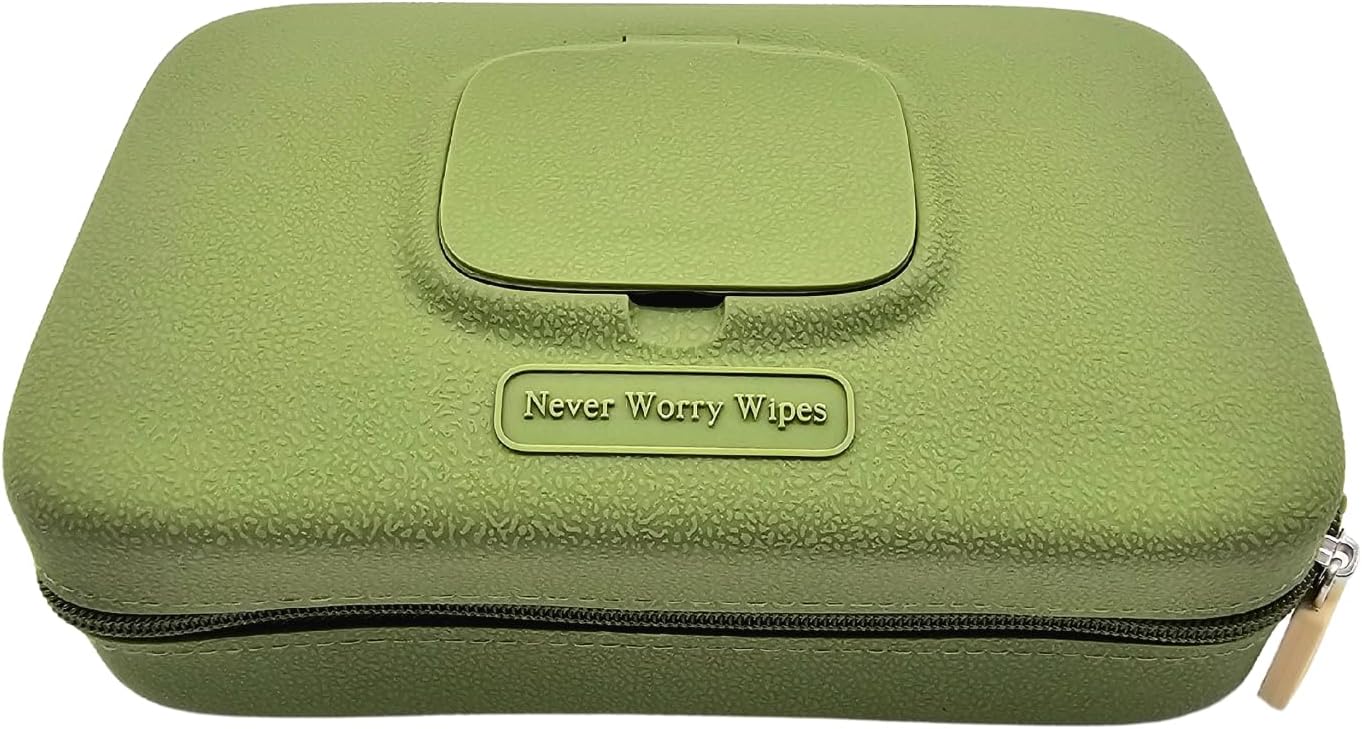 Silicone Wipes Dispenser, Wipe Holder for Baby and Adult, Silicone Refillable Wipe Container, Keeps Wipes Clean, Non-Slip