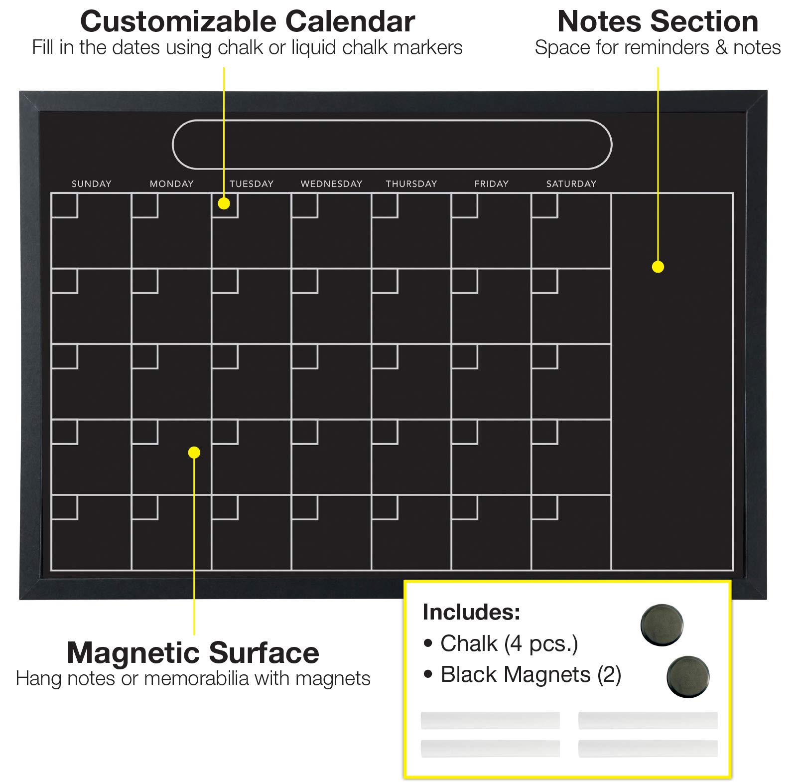 Amazon.com: Excello Global Products Magnetic Calendar