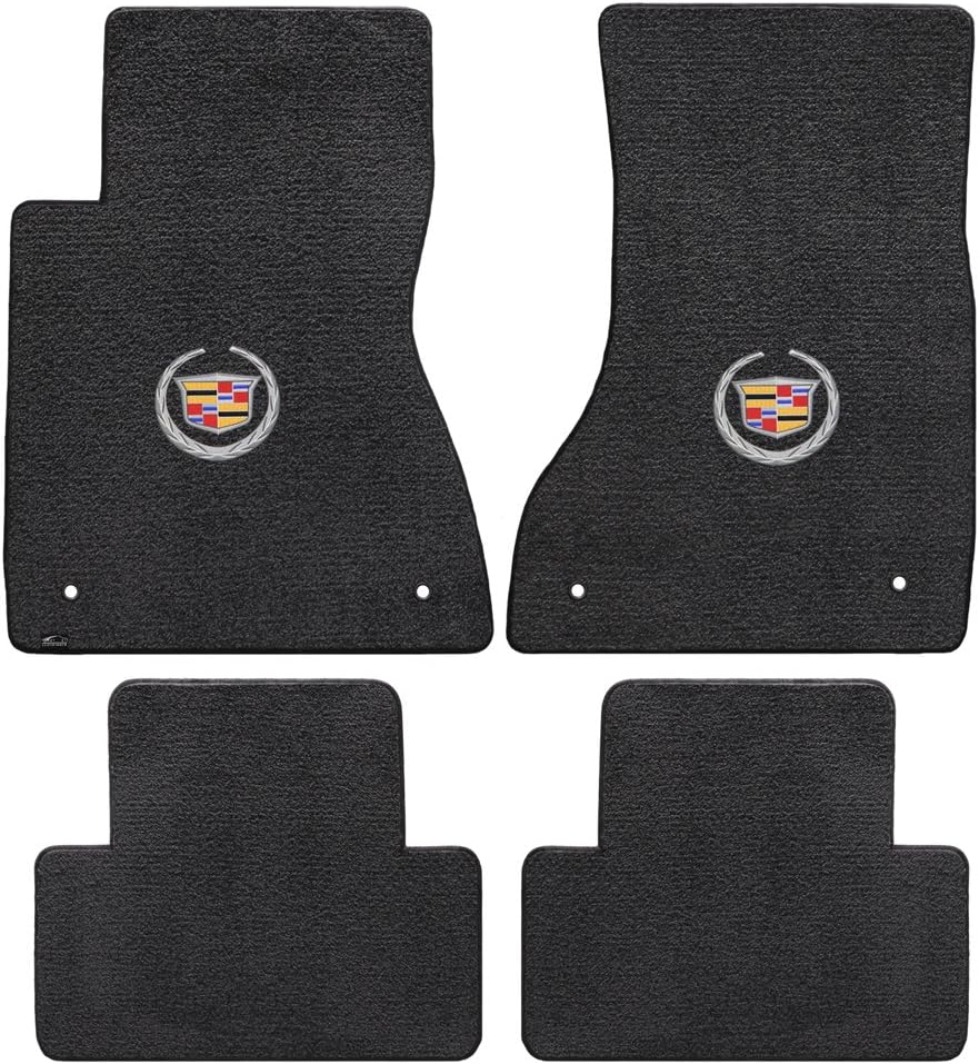 Fits 2003-2007 Cadillac CTS/CTS-V 4Pc Mats EBONY VELOURTEX CADILLAC LOGO