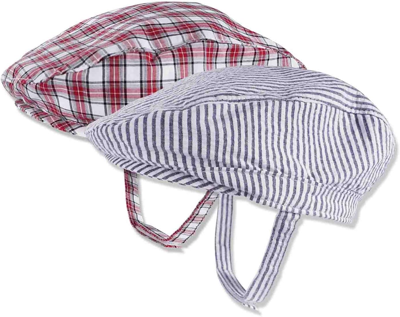Keepersheep Infant Baby Boys' Newsboy Cap Beret Hat Flat Cap, Newborn Cabbie Driving Gatsby Hat Peaked Cap (3-6 Months, Blue and Red Plaid)
