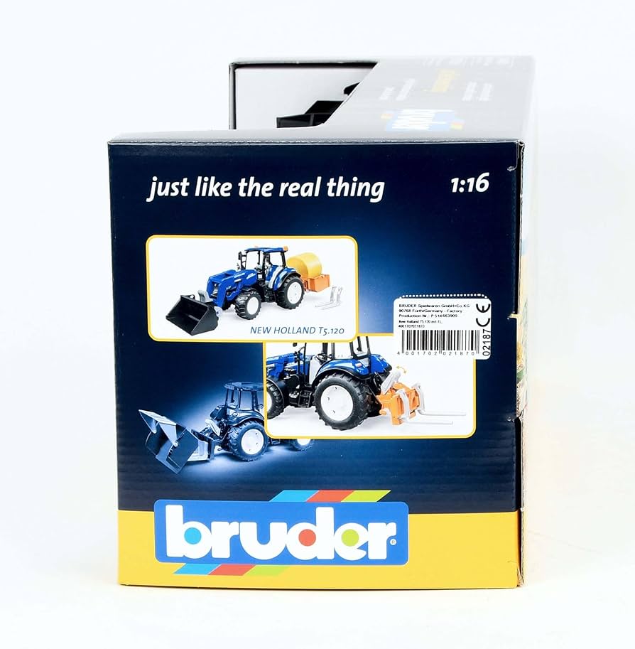 Bruder New Holland T5.120 With Front Loader - Buy Online Now