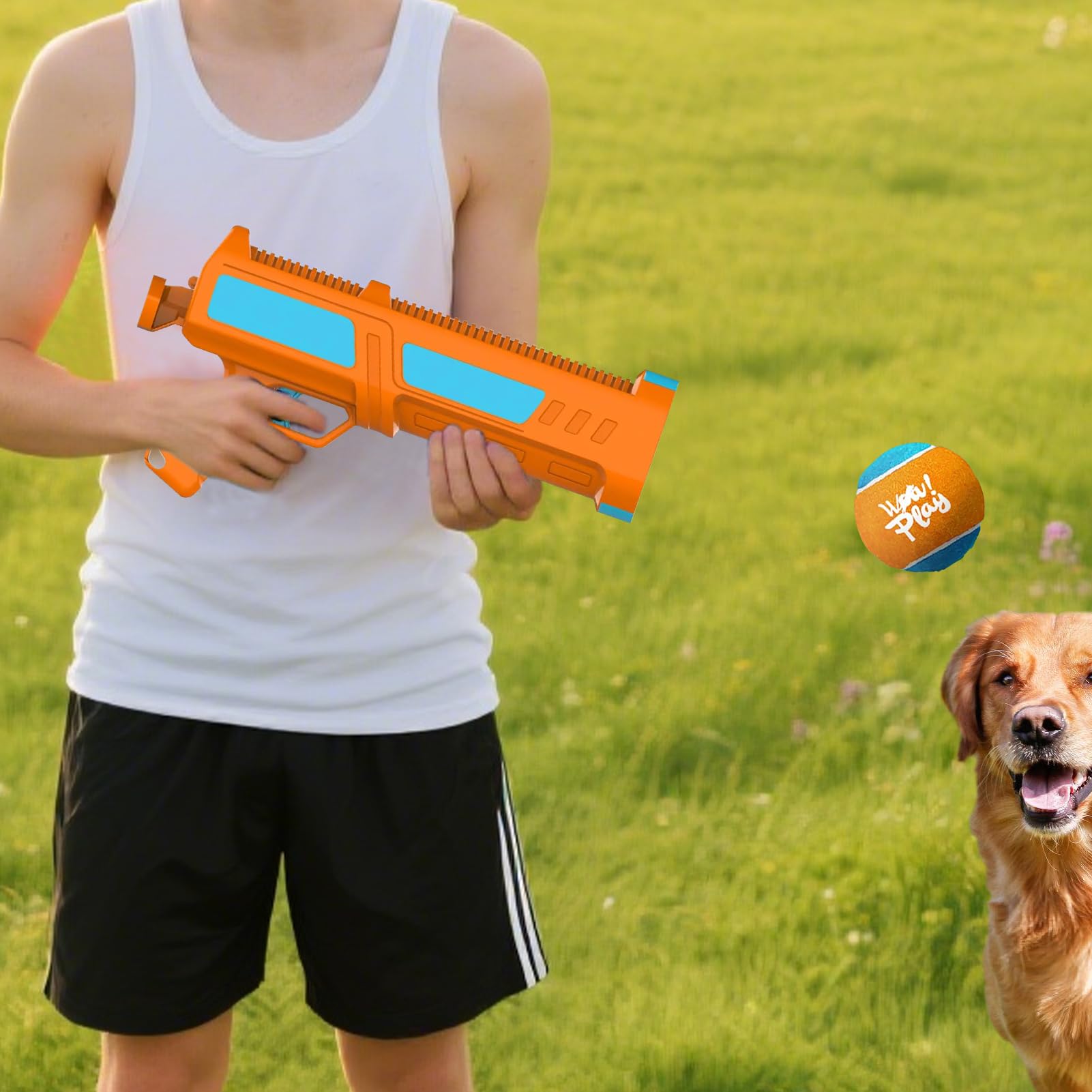 Lanzador De Pelotas Ejercicio Físico, Entrenador De Reacción, Razas | Juguete Lanzador De Pelotas De Interacción Perro-Dueño Para Interior, Exterior, Playa, Patio, Jardín,