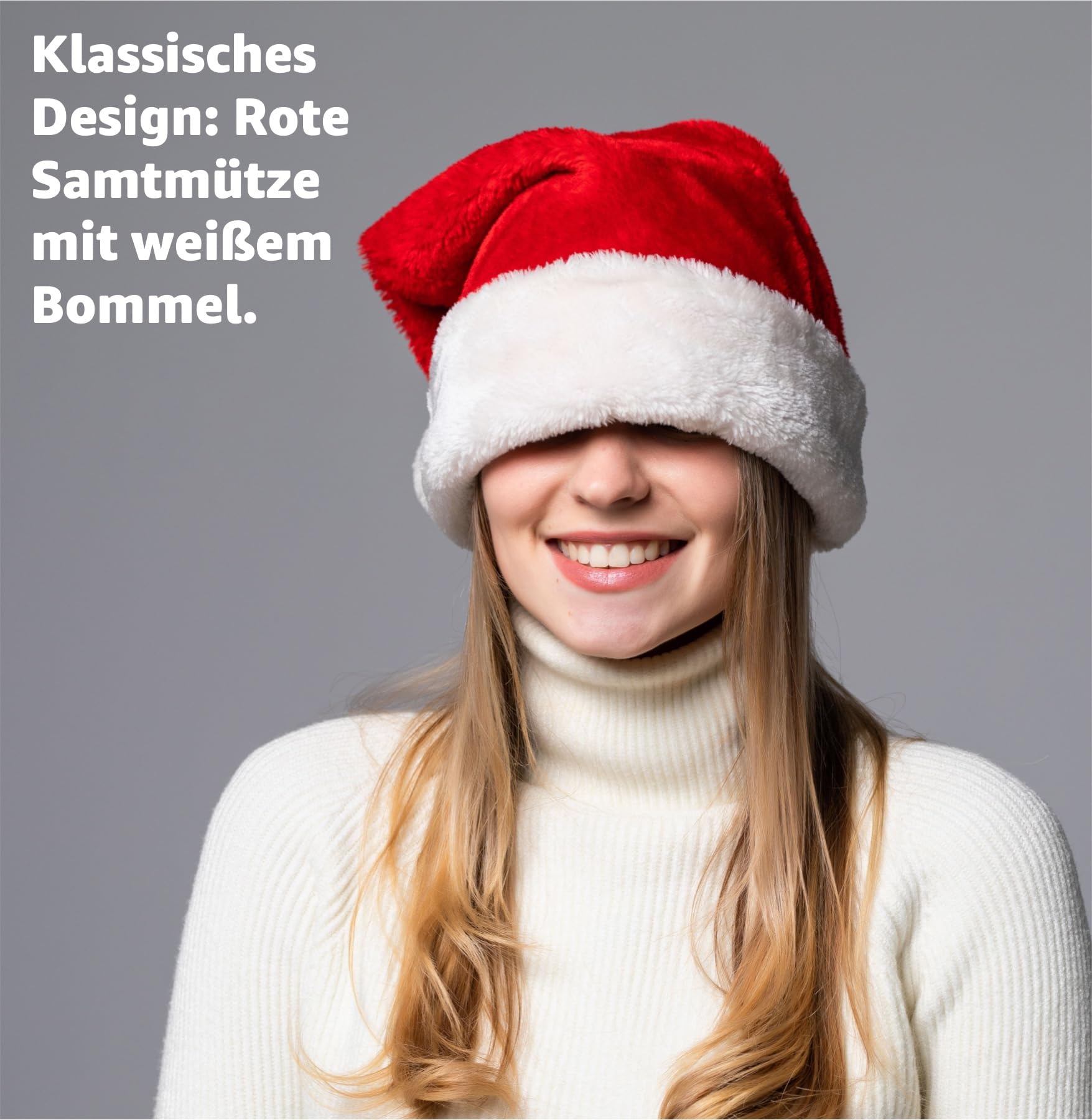 TK Gruppe Timo Klingler 2 x Christmas Hats Santa Claus Red for Adults Children Christmas Party Christmas Market (2 x Christmas Hats) - Image 4