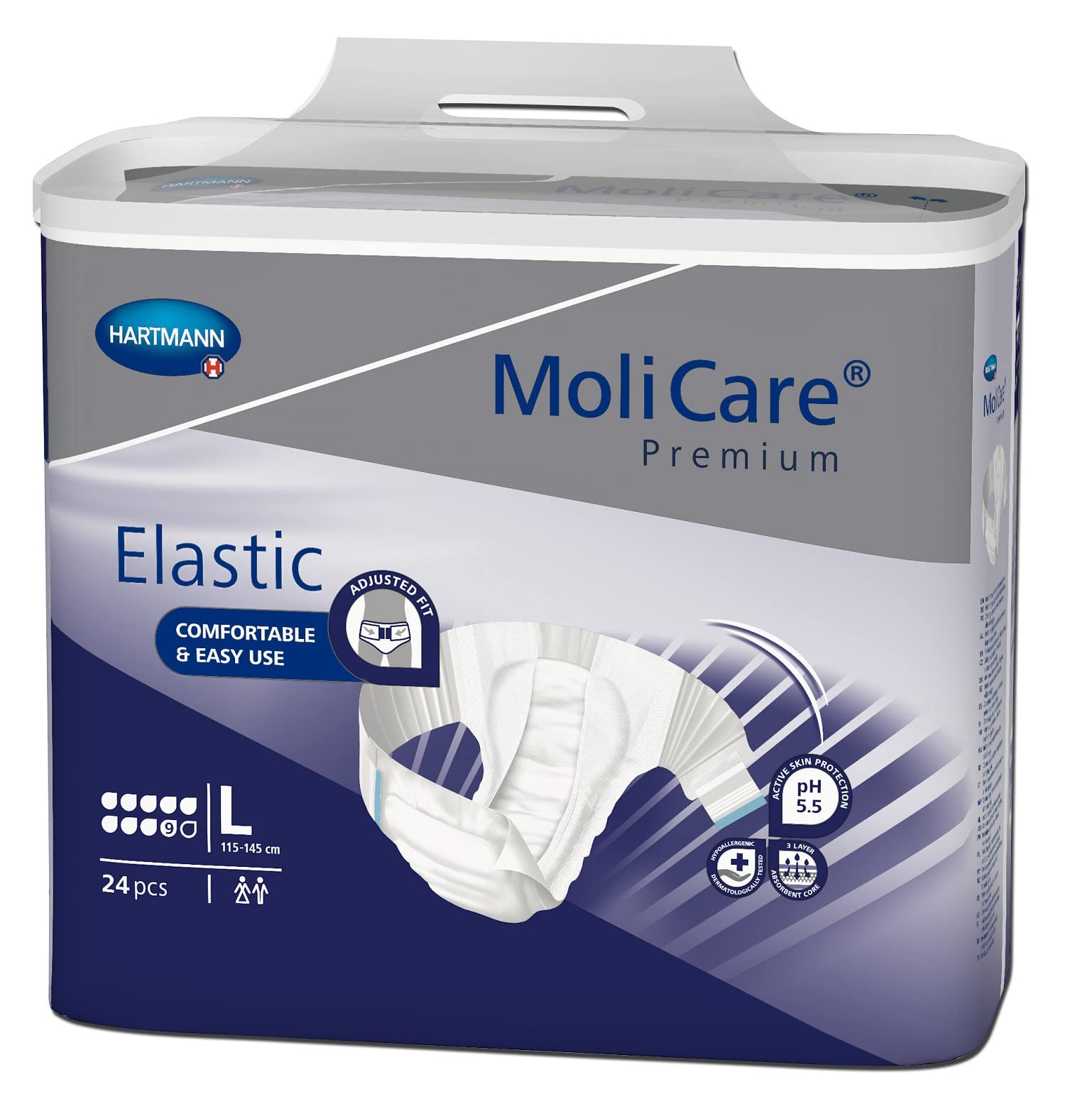MoliCare Premium Elastic 9 Tropfen - Gr. Large - Windelhosen & Inkontinenzhose