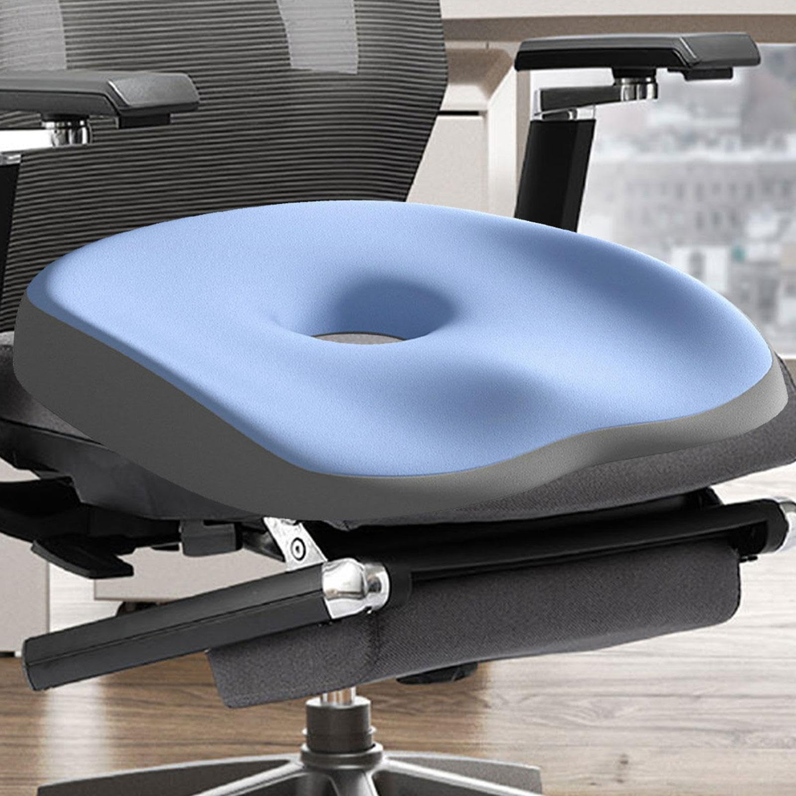 Cojines de Asiento para Ancianos – Cojín de Silla de Oficina Lenta | Cojín de silla de ruedas de espuma transpirable para un asiento largo, proporcionando la máxima comodidad para las sillas