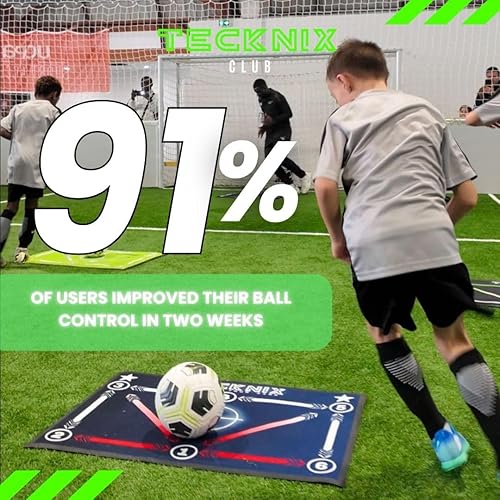 Miniatura 4 de TECKNIX Alfombrilla de entrenamiento de fútbol con aplicación - Entrenador de regates de fútbol para niños - Equipo de entrenamiento de habilidades