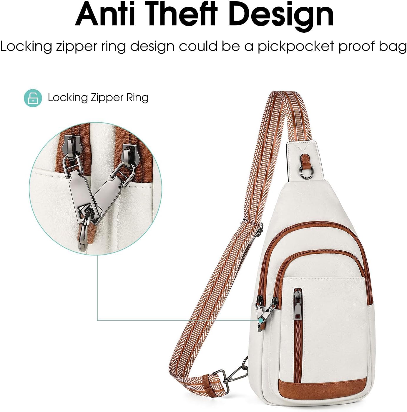 HomemeDiary Anti Theft Crossbody Bags for Women, RFID Sling Purse Travel