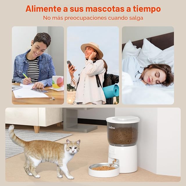 Foto 7 de 8 de Balimo Comedero Gato Automatico 2.4G WiFi, 3L Dispensador Comida Gatos y Perros con Control de la Aplicación
