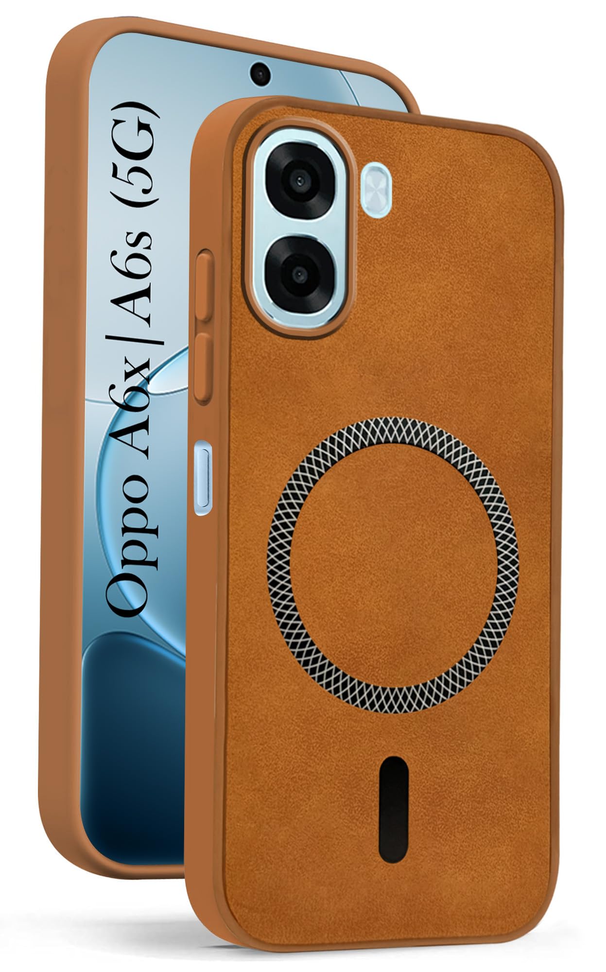 Jkobi Leather Finish Back Cover Case for Oppo A6X | Oppo A6S (MagSafe Compatible Wireless Charging | Soft Touch | Camera Bump Protection)-image-45