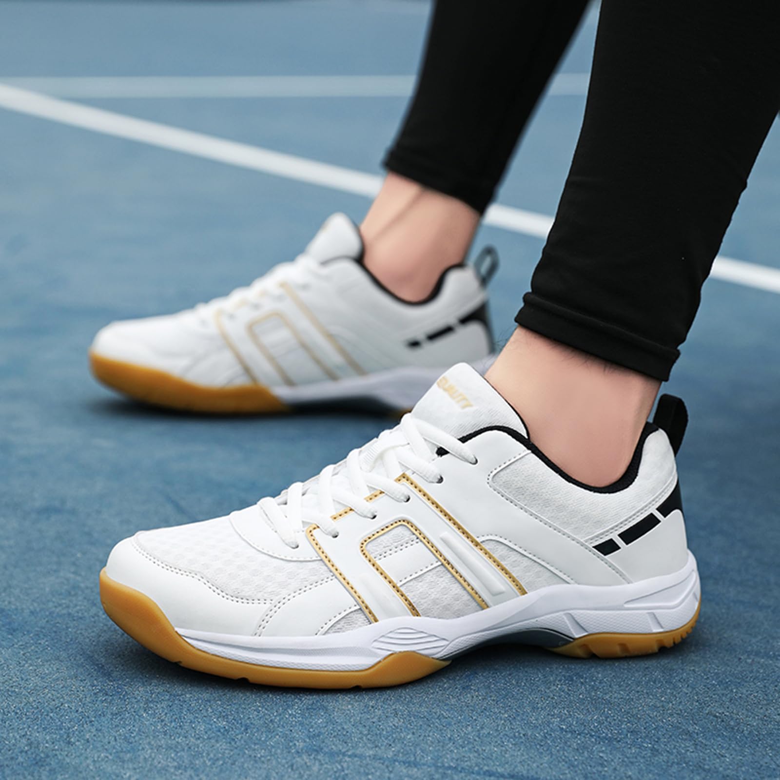 Unisex Tenis - Bádminton - Calzado de Deporte de Malla Transpirable para Corte y Vida Diaria