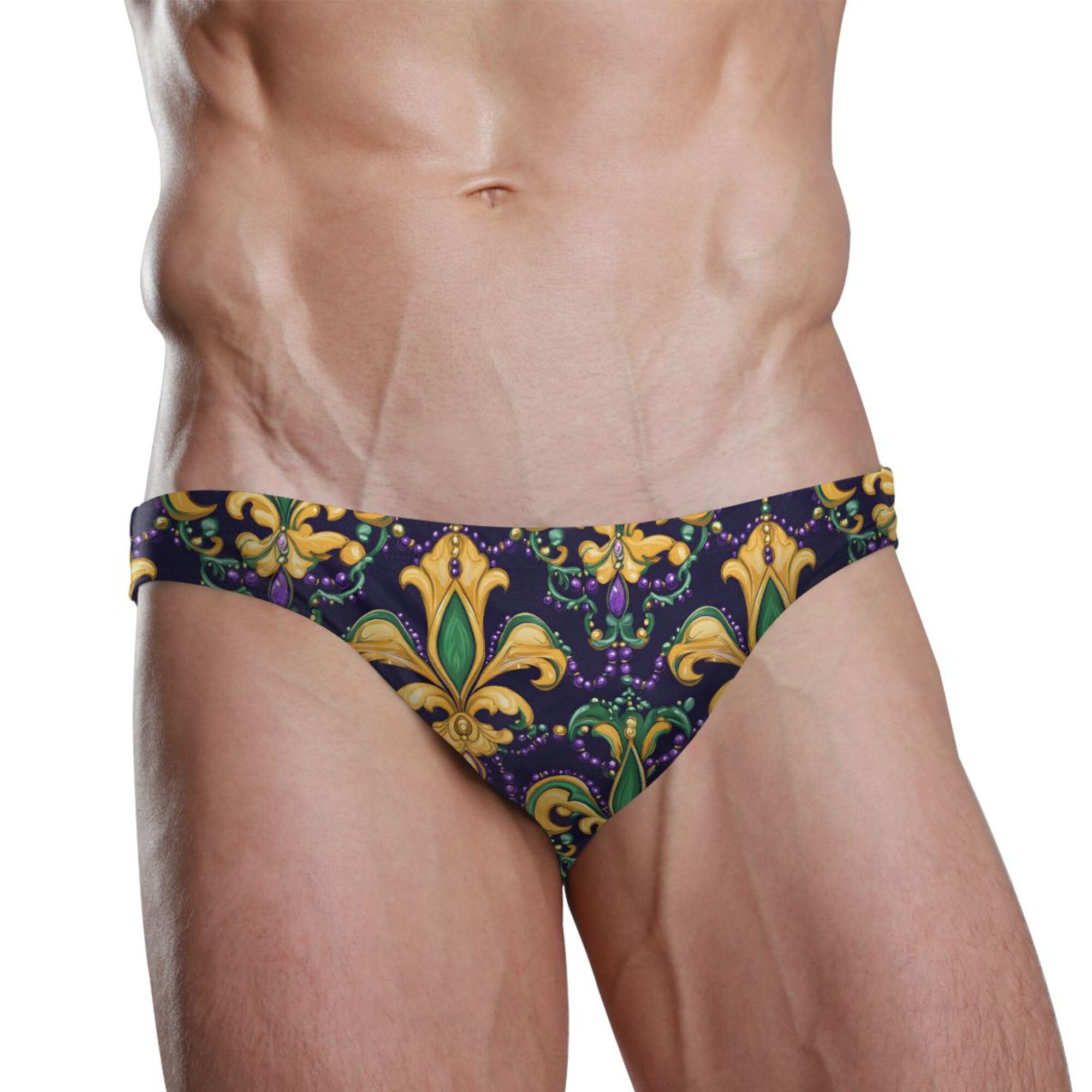 Men's Swim Briefs Brazil Mardi Gras Carnival Party Swimsuit Beach Swimwear Bikini M B0403626