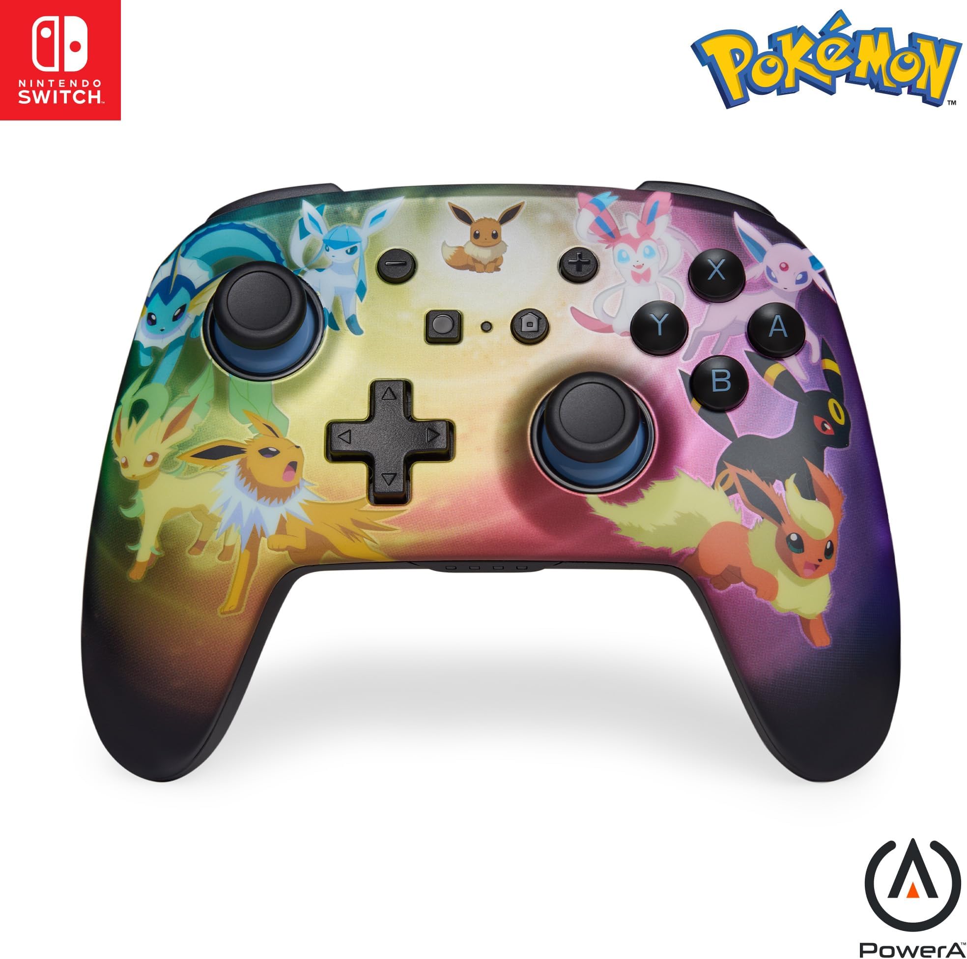 PowerA Enhanced Wireless Controller for Nintendo Switch - Eevee Evolutions, Nintendo Switch - OLED Model, Nintendo Switch Lite, Gamepad, game controller, Bluetooth controller