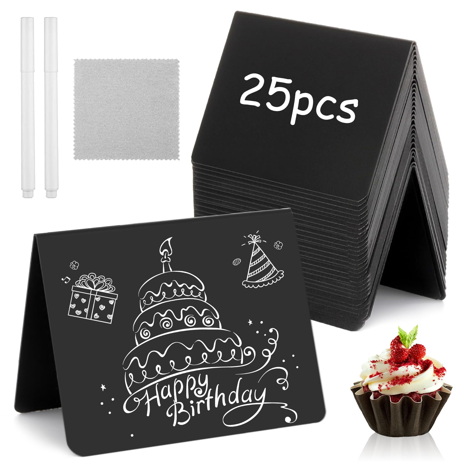 Mini Krijtbord Borden Met Stand 12pcs Voedseletiketten Voor Buffet Houten Labels Tafelnummers Prijsborden Feestborden Staat Voor Food Bar Cafe Bakkerij Met