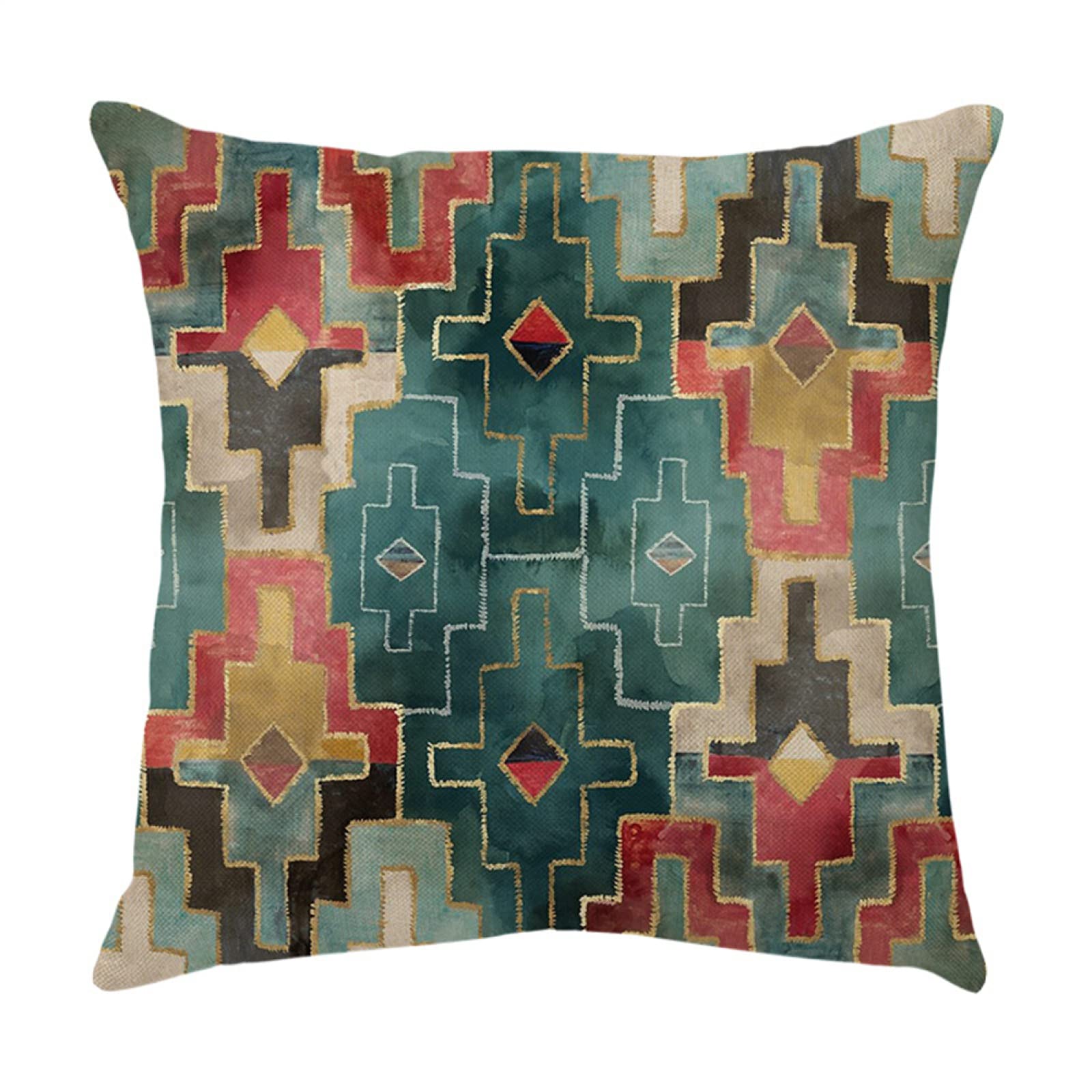 4 Piezas Funda de Almohada Lineas Geometricas Fundas de Cojín Terciopelo Sencillo y Decorativo para Sofá Camas Dormitorio Coche Lino Cojines Throw Pillow Covers 80x80cm/32x32 Inch