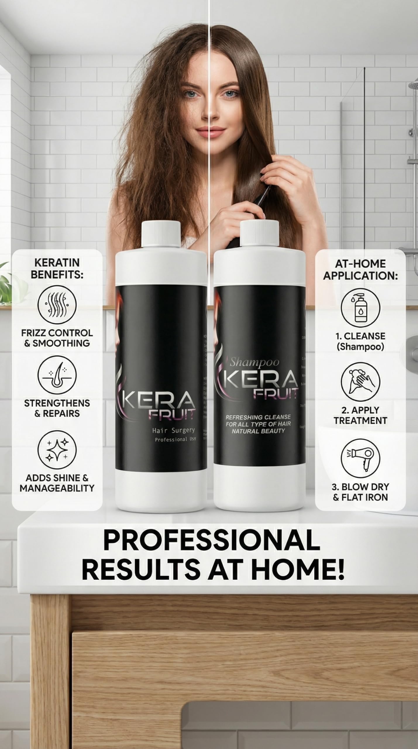 Amazon.com: KERA FRUIT Hair Conditioner, 16 OZ - Cirugia Capilar