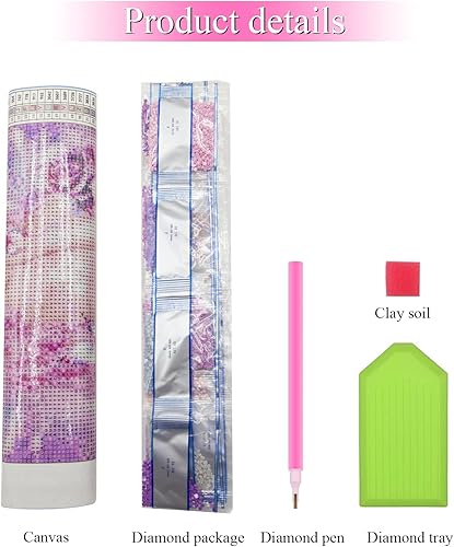 Miniatura 4 de ELLONI Kits de pintura de diamante 5D para adultos, kits de arte de diamantes de elfo rosa rosa y rosa para adultos, kits de encarnación de mosaico