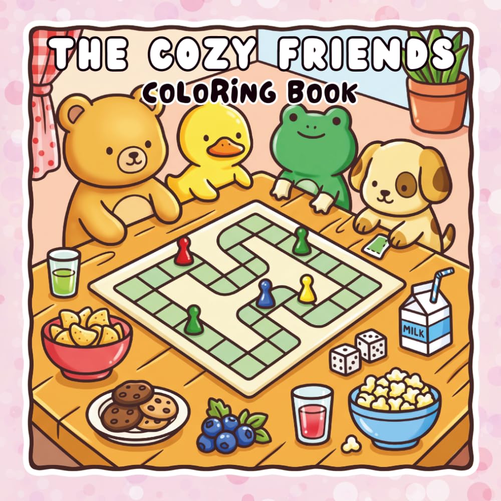 The Cozy Friends Coloring Book: Cute Aesthetic Coloring Pages for Kids, Teens, and Adults to Unwind and De-stress