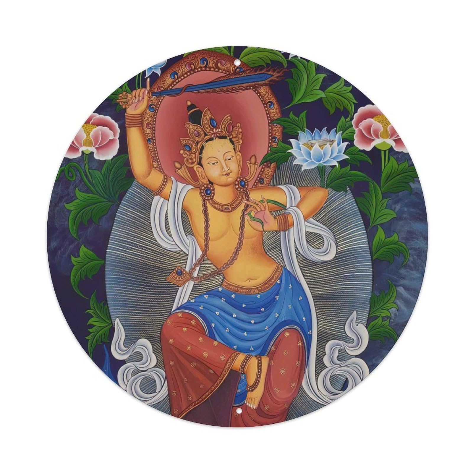 Vintage Buddha Thangka Smarter Metal Tin Sign
