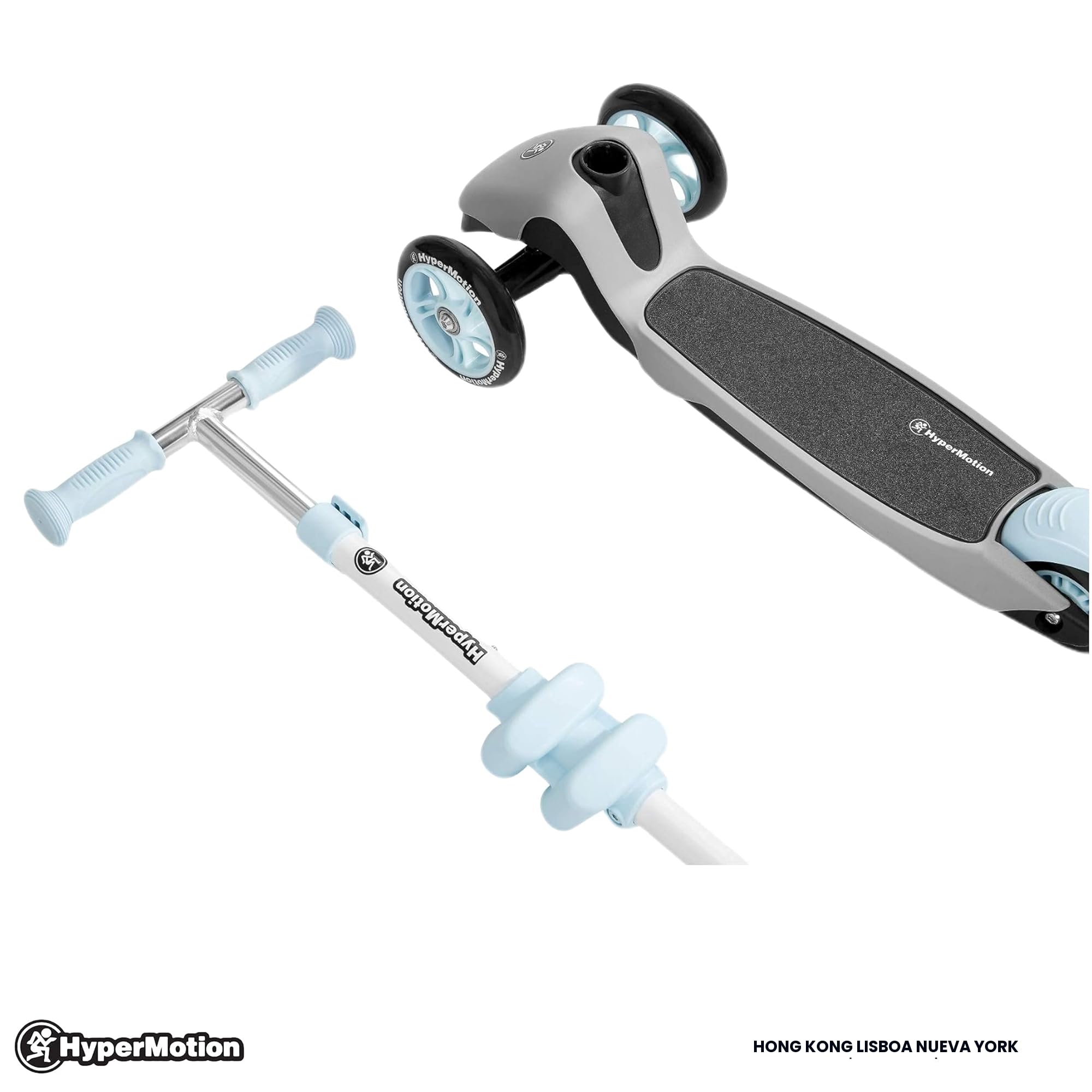 HyperMotion - Patinete Infantil 3 en 1 (Carga máxima 50 kg) | Triciclo de bebé escalable de + 1 año | Reposapiés, Asiento de Carga máxima 20 kg, Plataforma Antideslizante, Manillar Ajustable