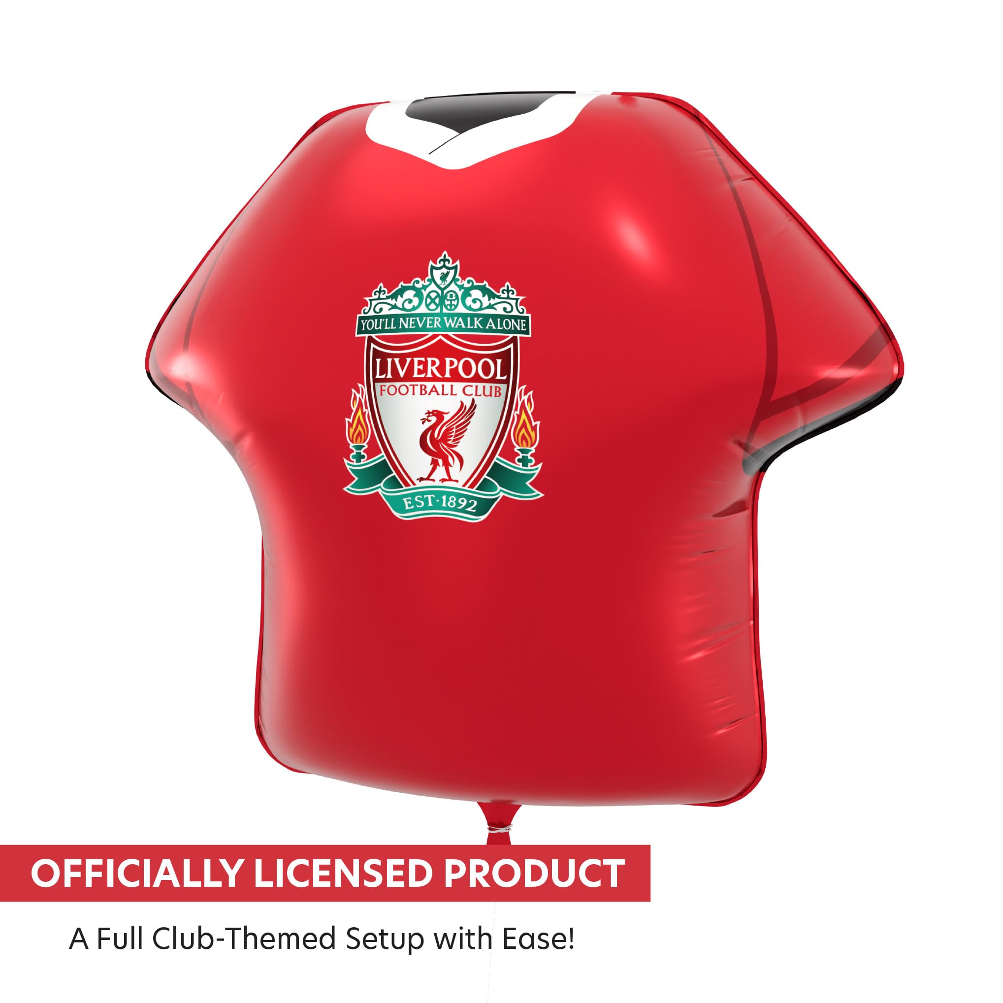 FC Jersey Foil Balloons - Officially Licensed Party Decorations, 52 x 53 cm (Liverpool 1), Red - Image 2