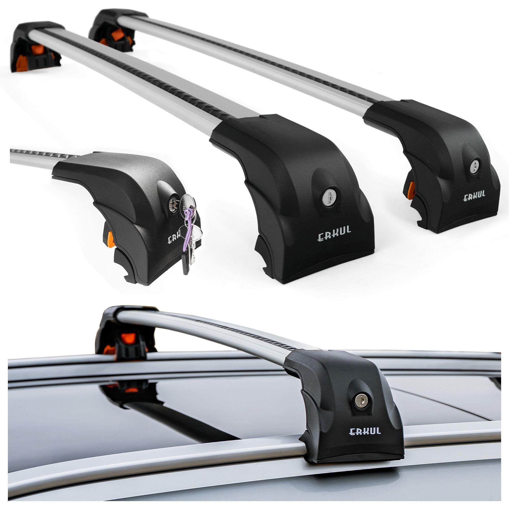 CHROMEMASTER Barras de Techo Compatibles con BYD Seal U 2024+; Portaequipajes de Techo Compatible para Cofres, Portabicicletas, Escalera | Ideal para Vacaciones, Viajes y Uso Diario